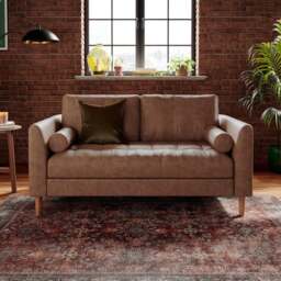 Max Soft Faux Leather 2 Seater Sofa - thumbnail 1