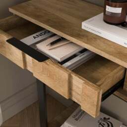 Watson 1 Drawer Console Table, Wood Effect - thumbnail 2