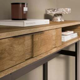 Watson 1 Drawer Console Table, Wood Effect - thumbnail 3
