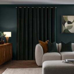 Diamond Geometric Velvet Eyelet Curtains - thumbnail 4