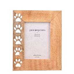 Best Of Breed Paw Prints Mango Wood Photo Frame