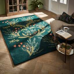 Moorland Floral Wool Rug - thumbnail 1