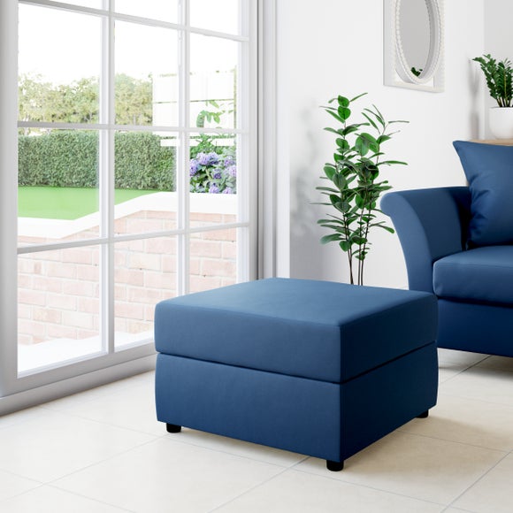 Square Opulent Velvet Storage Footstool - image 1