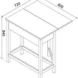 Corona 2 Seater Rectangular Drop Leaf Dining Table with 2 Chairs - thumbnail 5