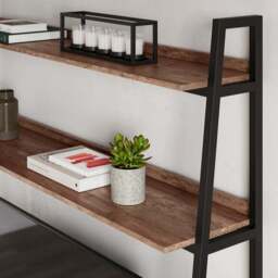 "Fulton Pine Ladder Shelf TV Unit for TVs up to 60""" - thumbnail 2