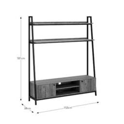 "Fulton Pine Ladder Shelf TV Unit for TVs up to 60""" - thumbnail 5