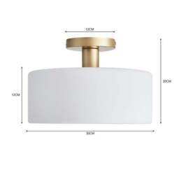 Amelie Opal Glass Flush Ceiling Light - thumbnail 4