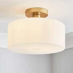 Amelie Opal Glass Flush Ceiling Light - thumbnail 1
