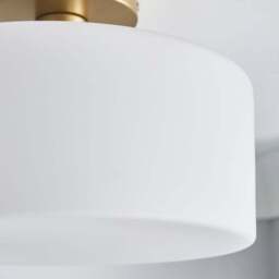 Amelie Opal Glass Flush Ceiling Light - thumbnail 2