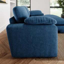 Magnus Vintage Soft Chenille Corner Chaise Sofa - thumbnail 2