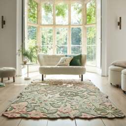 Bryony Floral Shaped Wool Rug - thumbnail 1