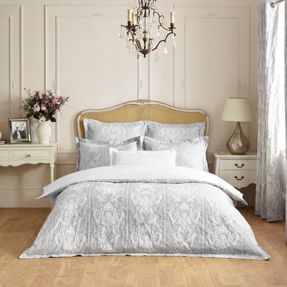 Dorma Vivana Damask 100% Cotton Duvet Cover & Pillowcase Set - image 1