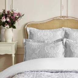 Dorma Vivana Damask 100% Cotton Duvet Cover & Pillowcase Set - thumbnail 2