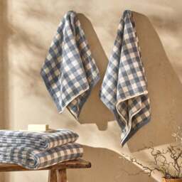 Yard Barton Check Cotton Towel - thumbnail 3