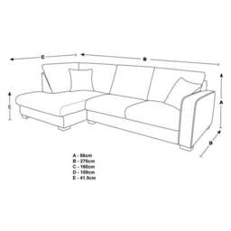 Carson Deep Sit Vivalife Stain-Resistant Fabric Corner Sofa - thumbnail 6