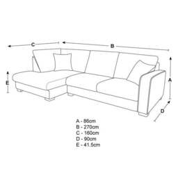 Carson Deep Sit Vivalife Stain-Resistant Fabric Corner Sofa - thumbnail 5