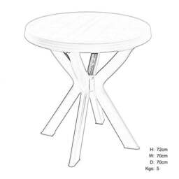 Trabella Maren Round Bistro Table - thumbnail 4