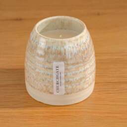 Artificial Pink Dried Look Bouquet & Vanilla & Sandalwood Ceramic Candle Gift Set - thumbnail 6
