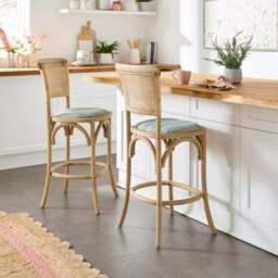 Florine Counter Height Barstool, Folkstone Stripe Fabric - thumbnail 6