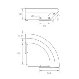 Invisible Creations Elegance Corner Shelf Grab Rail - thumbnail 5