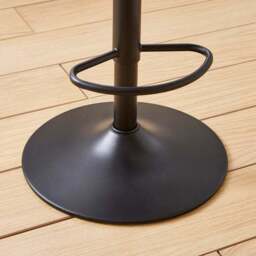 Donte Adjustable Height Swivel Bar Stool, Faux Leather - thumbnail 4
