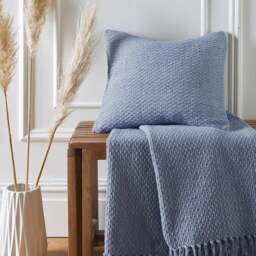 Hayden Woven Cotton Square Filled Cushion - thumbnail 1