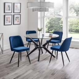 Burgess Set of 2 Dining Chairs, Velvet - thumbnail 1
