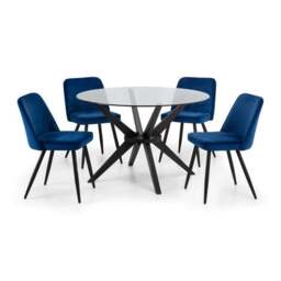 Burgess Set of 2 Dining Chairs, Velvet - thumbnail 6