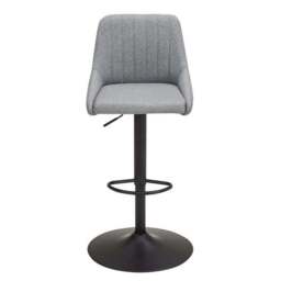 Kenton Adjustable Height Swivel Bar Stool, Fabric - thumbnail 2