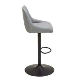 Kenton Adjustable Height Swivel Bar Stool, Fabric - thumbnail 3