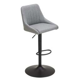 Kenton Adjustable Height Swivel Bar Stool, Fabric - thumbnail 1