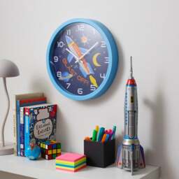 Space Blast Off Round Wall Clock - thumbnail 1