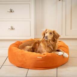 Lords and Labradors Velvet Donut Dog Bed