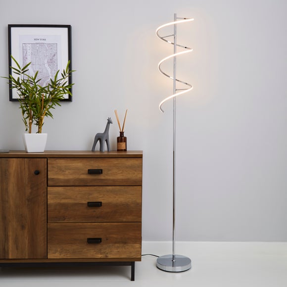 Apollo Integrated LED Dimmable Chrome Floor Lamp - image 1