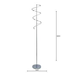 Apollo Integrated LED Dimmable Chrome Floor Lamp - thumbnail 5