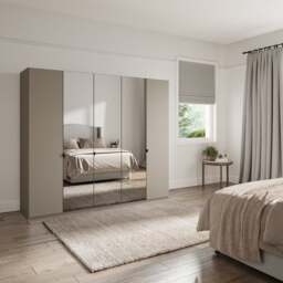 Wiemann Kahla 5 Door Mirrored Wardrobe - thumbnail 1