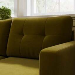 Barker Velvet Trundle Corner Chaise Sofa Bed - thumbnail 5