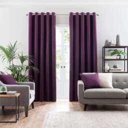 Luna Brushed Eyelet Curtains (Blackout Available) - thumbnail 2