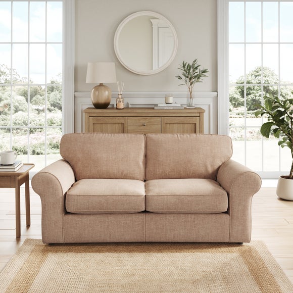 Flori Tonal Plush Chenille 2 Seater Double Sofa Bed - image 1