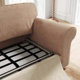 Flori Tonal Plush Chenille 2 Seater Sofa Bed - thumbnail 3