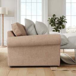 Flori Tonal Plush Chenille 2 Seater Sofa Bed - thumbnail 2