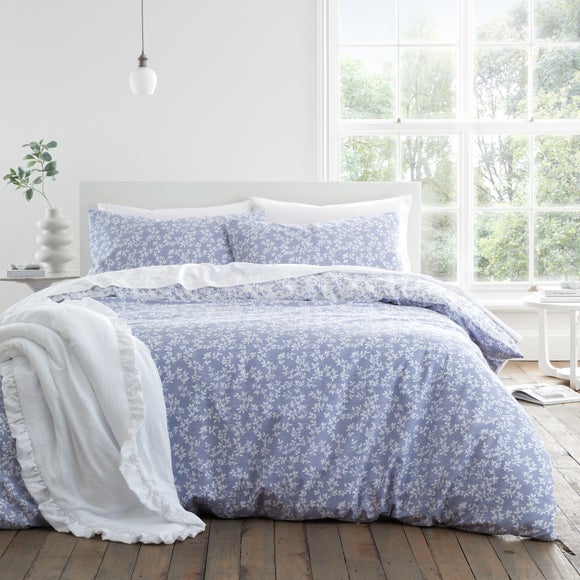 Bianca Shadow Leaves 200 Thread Count 100% Cotton Duvet Cover & Pillowcase Set - image 1