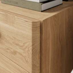Hatton 2 Drawer Wide Bedside Table - thumbnail 4