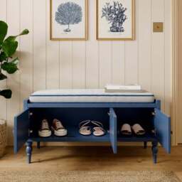 Petit Folkstone Stripe Shoe Storage Bench - thumbnail 2