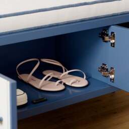Petit Folkstone Stripe Shoe Storage Bench - thumbnail 3