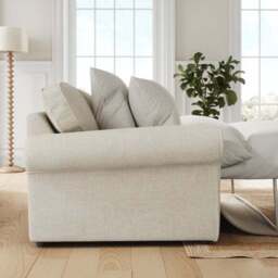 Flori Tonal Plush Chenille 2 Seater Sofa Bed - thumbnail 2
