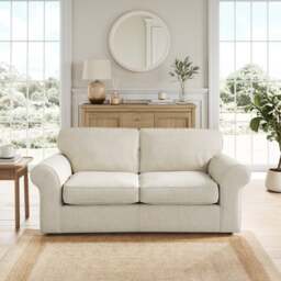 Flori Tonal Plush Chenille 2 Seater Sofa Bed - thumbnail 1