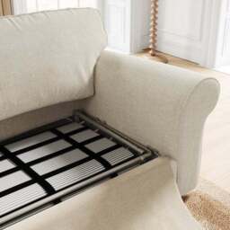 Flori Tonal Plush Chenille 2 Seater Sofa Bed - thumbnail 3