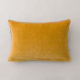 Clara Patchwork Velvet Rectangle Cushion - thumbnail 2