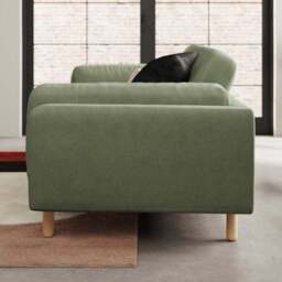 Newton Matte Plush Velvet 3 Seater Sofa - thumbnail 2